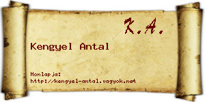 Kengyel Antal névjegykártya